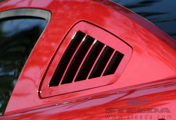 Silverhorse Mustang Flush Mount Window Louvers - Unpainted (05-09)